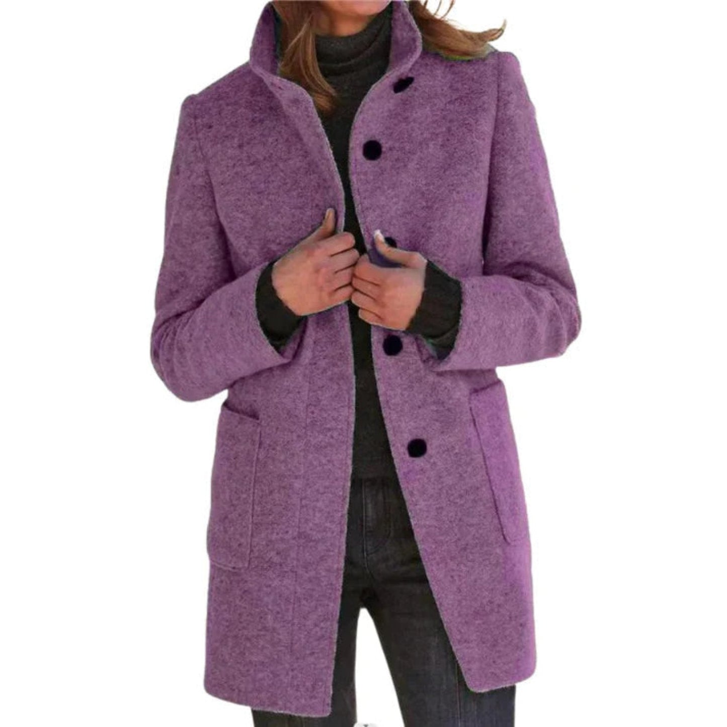 Mara – Eleganter Damenmantel aus Kaschmir mit hohem Kragen – Herbst Winter 2025