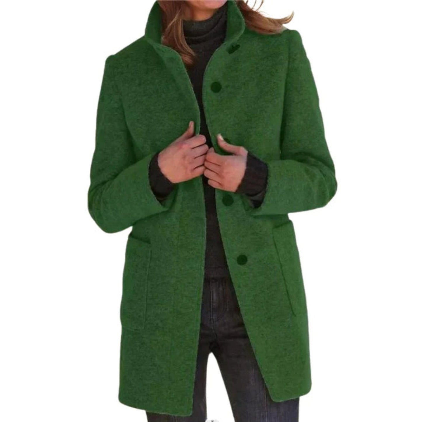 Mara – Eleganter Damenmantel aus Kaschmir mit hohem Kragen – Herbst Winter 2025