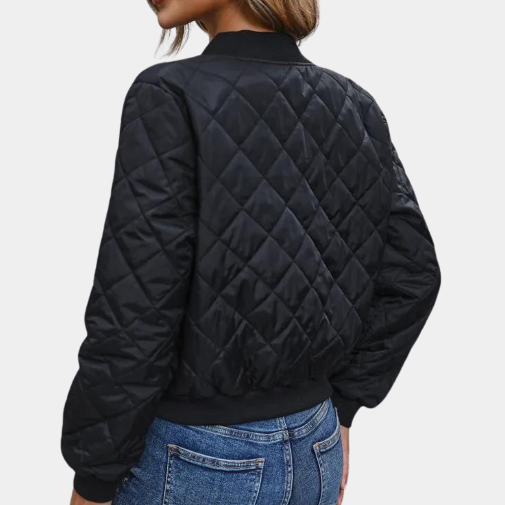 Lina - Damen Stepp-Bomberjacke mit Reißverschluss