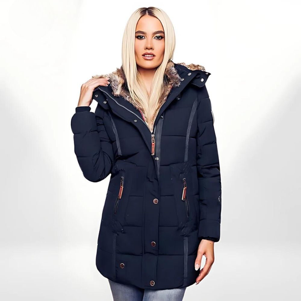Leonie – Damen Winterjacke mit Kunstfellfutter