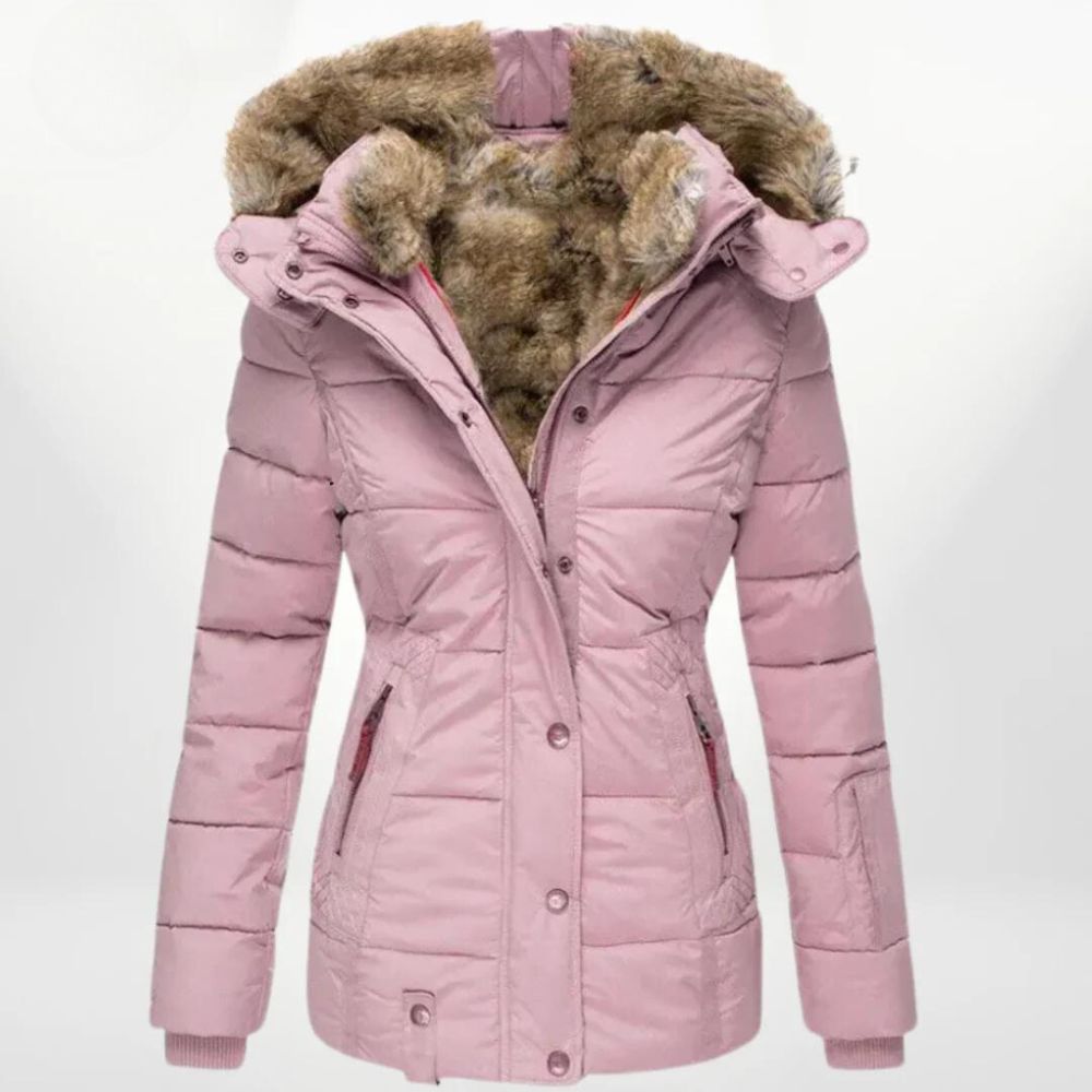 Leonie – Damen Winterjacke mit Kunstfellfutter