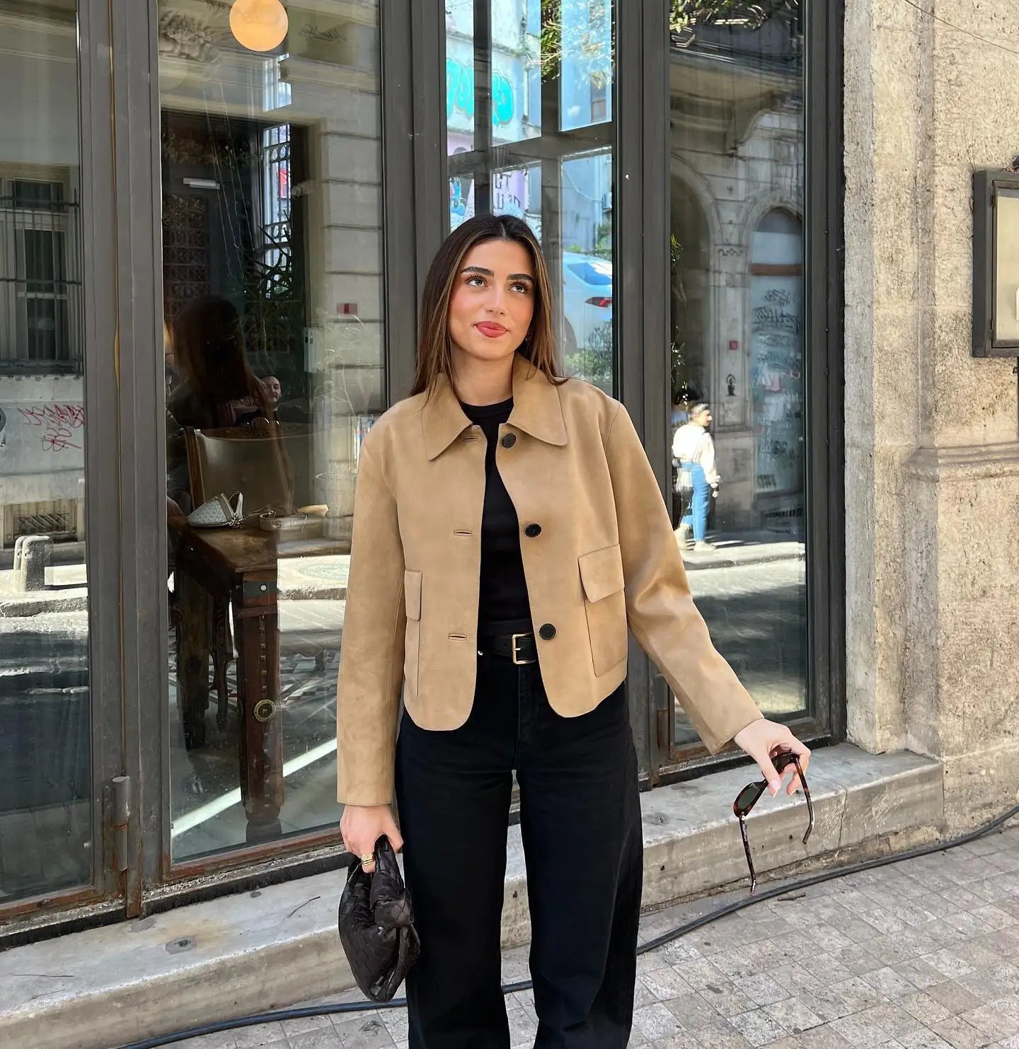 Mona - Damen Kurzjacke mit Knöpfen