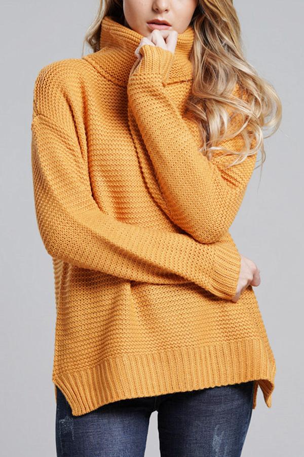 Sophie - Damen baumwolle Strickpullover mit Rollkragen
