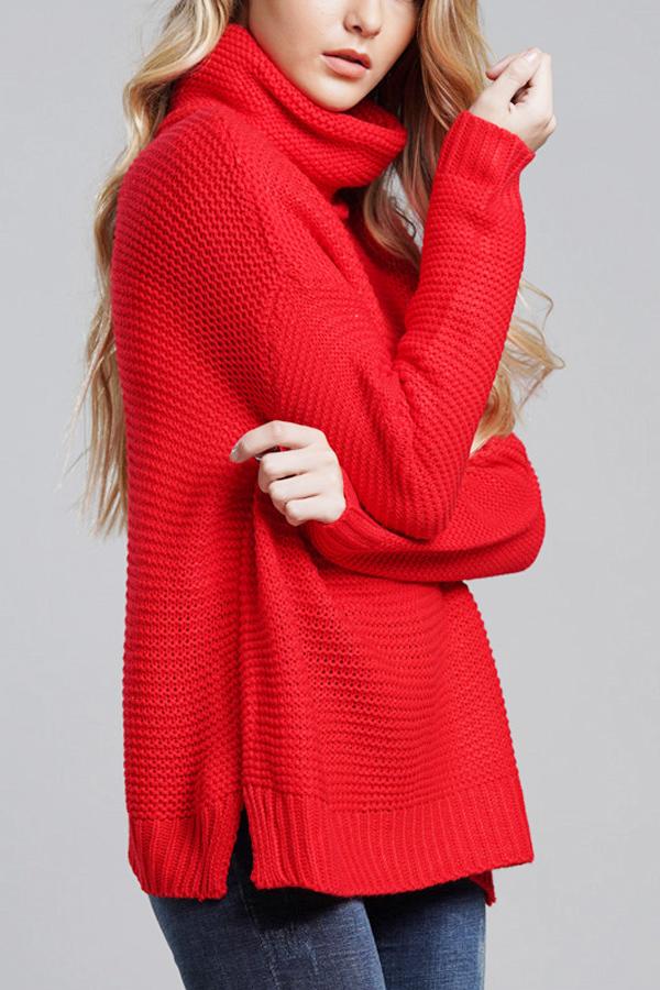 Sophie - Damen baumwolle Strickpullover mit Rollkragen