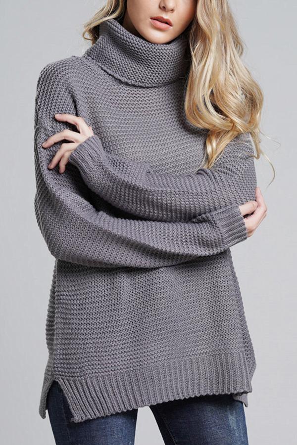 Sophie - Damen baumwolle Strickpullover mit Rollkragen