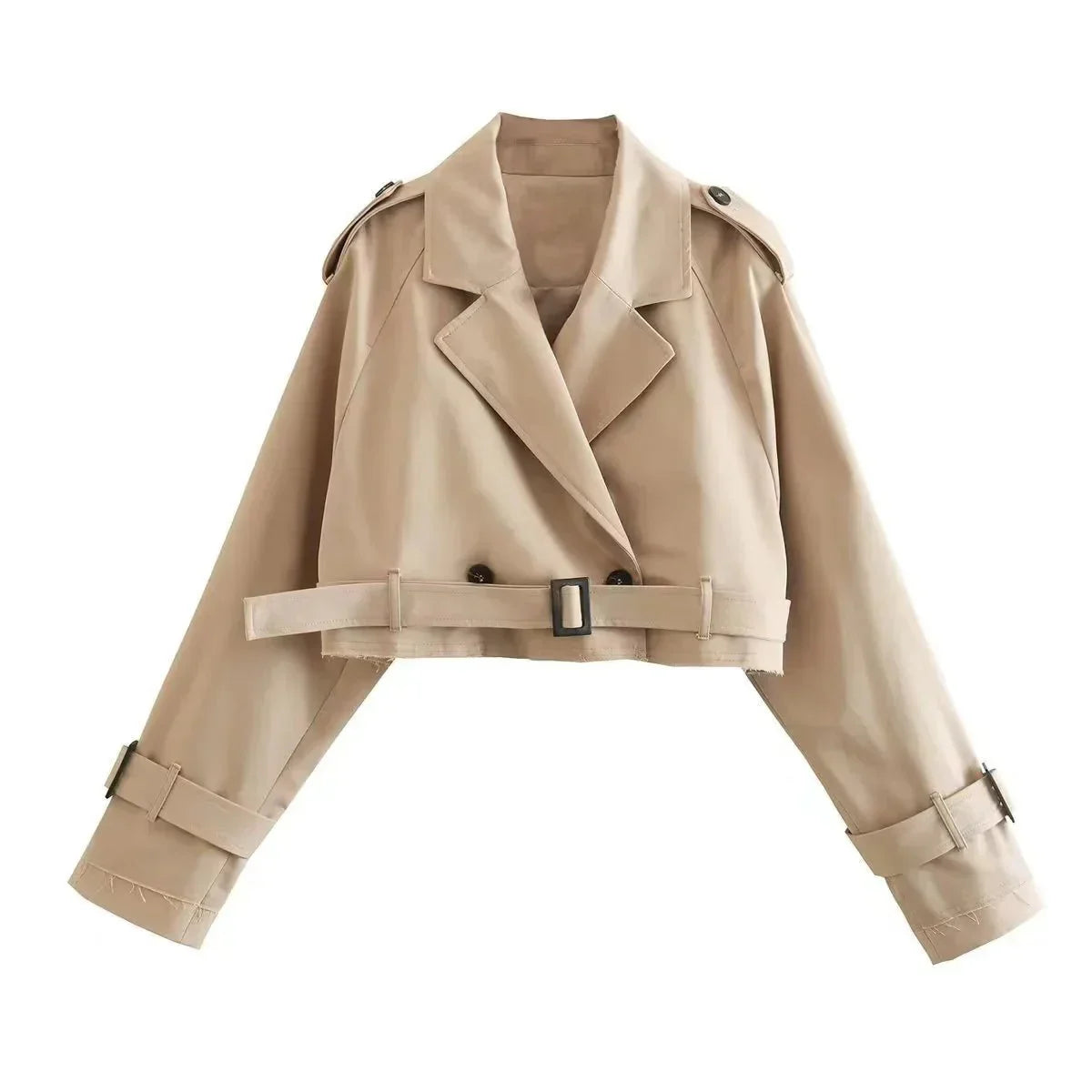Clara - Kurze Baumwolle Trenchjacke für Damen