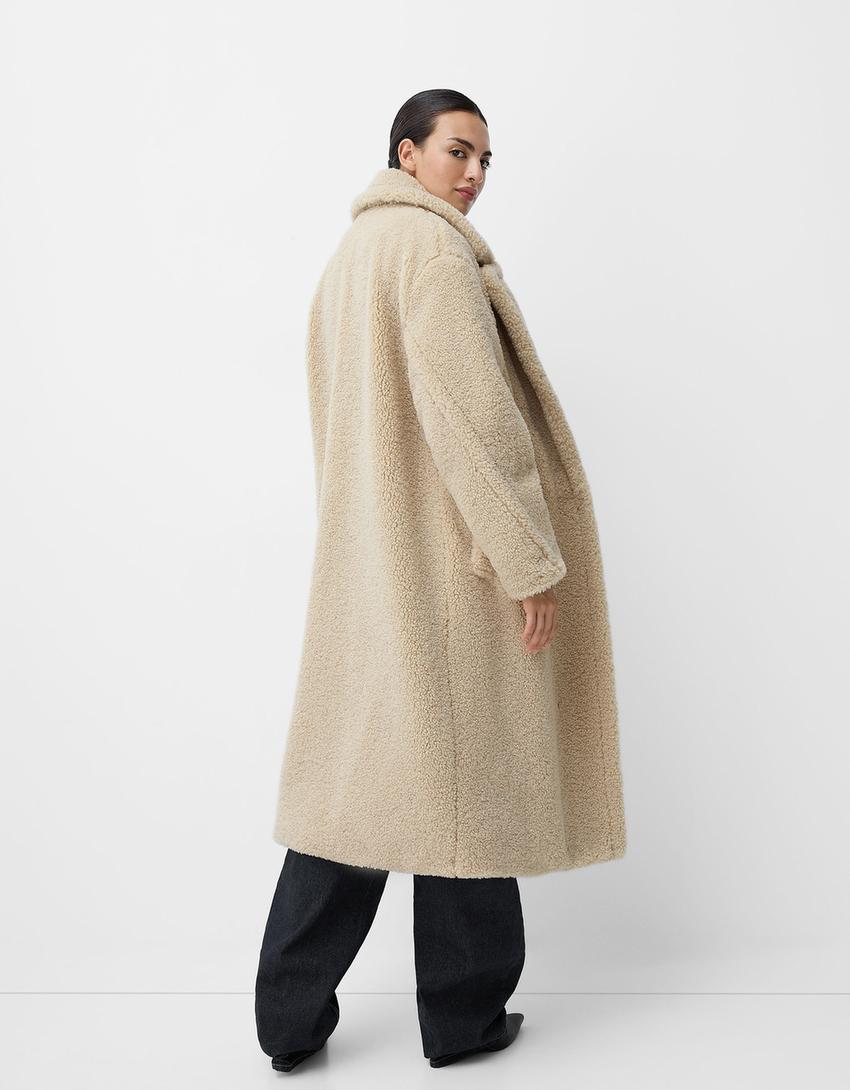 Sophie - Teddyfellmantel mit Oversize-Schnitt und Reverskragen