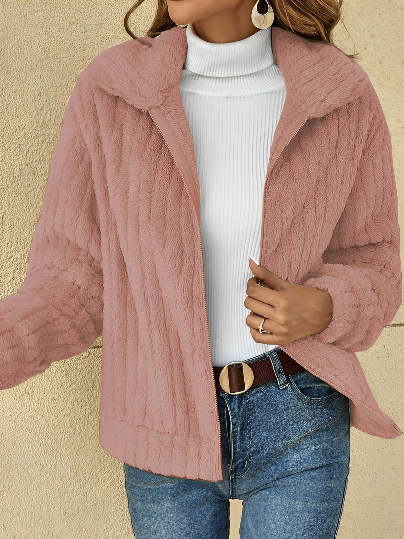 Elina – Winterjacke aus Teddyfell