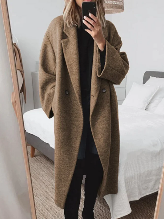Isabella – Damen Oversize Mantel mit modernem Minimal-Design