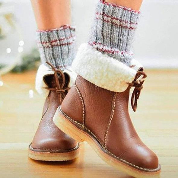 Anna - Damen Lederstiefel mit Fellfutter