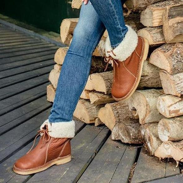 Anna - Damen Lederstiefel mit Fellfutter