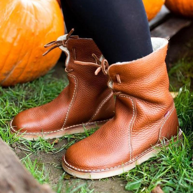 Anna - Damen Lederstiefel mit Fellfutter