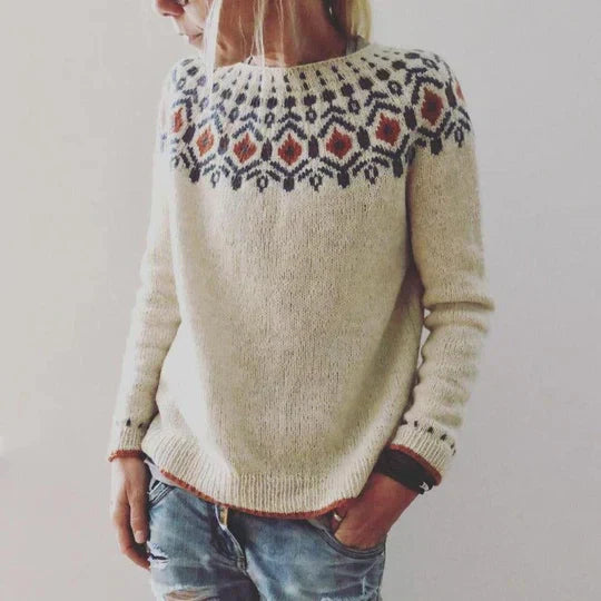 Freya – Damen Pullover mit Norwegermuster