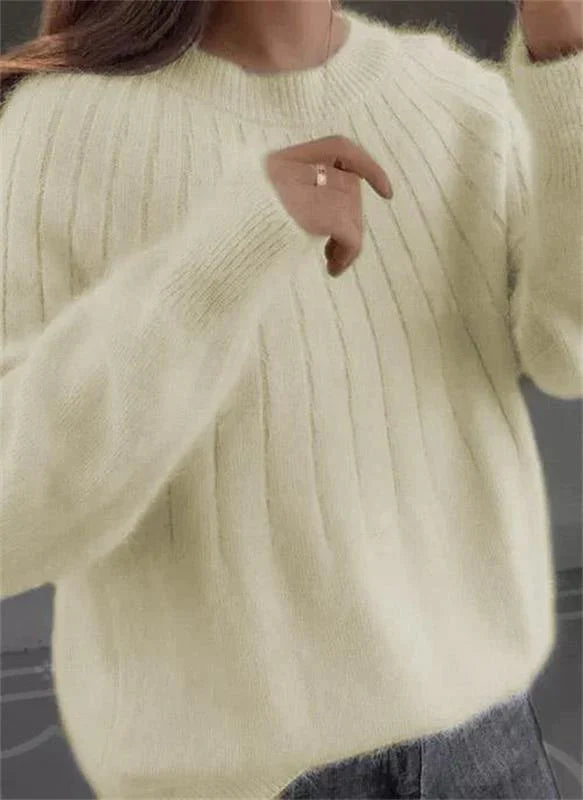 Nora – Kaschmirpullover für Damen mit Rundhalsausschnitt – Herbst Winter Mode