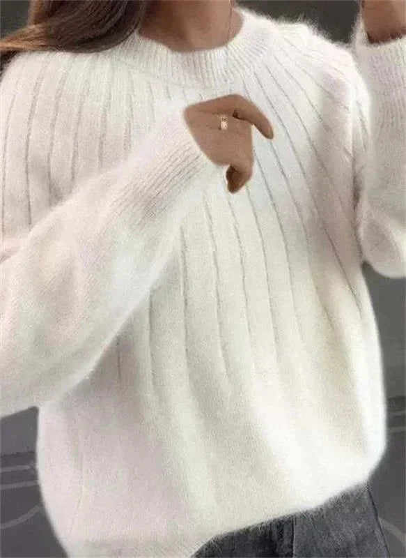 Nora – Kaschmirpullover für Damen mit Rundhalsausschnitt – Herbst Winter Mode