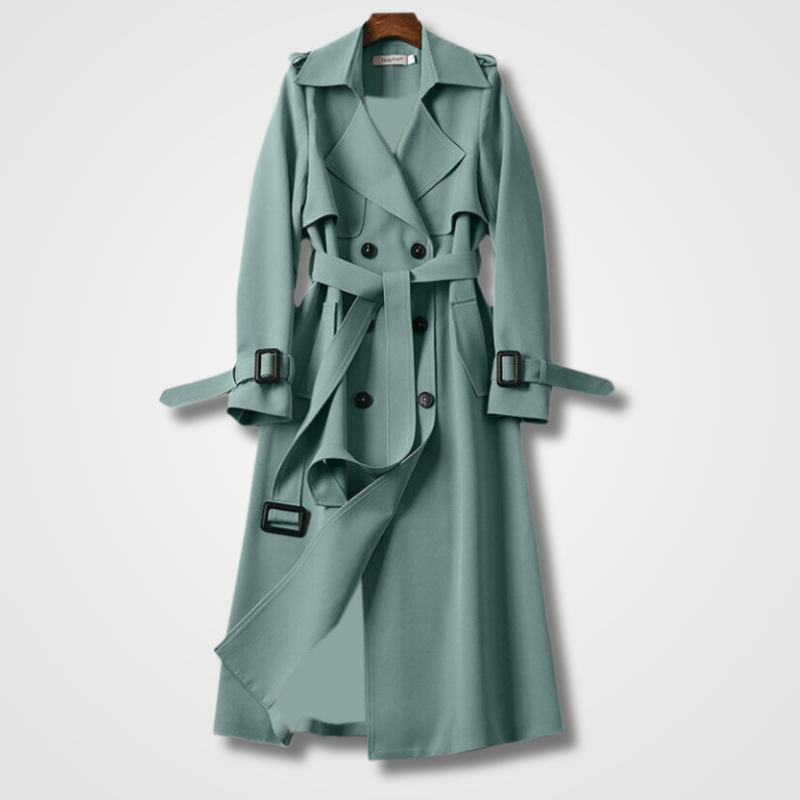 Clara – Trenchcoat für Damen mit Gürtel und Doppelreiher
