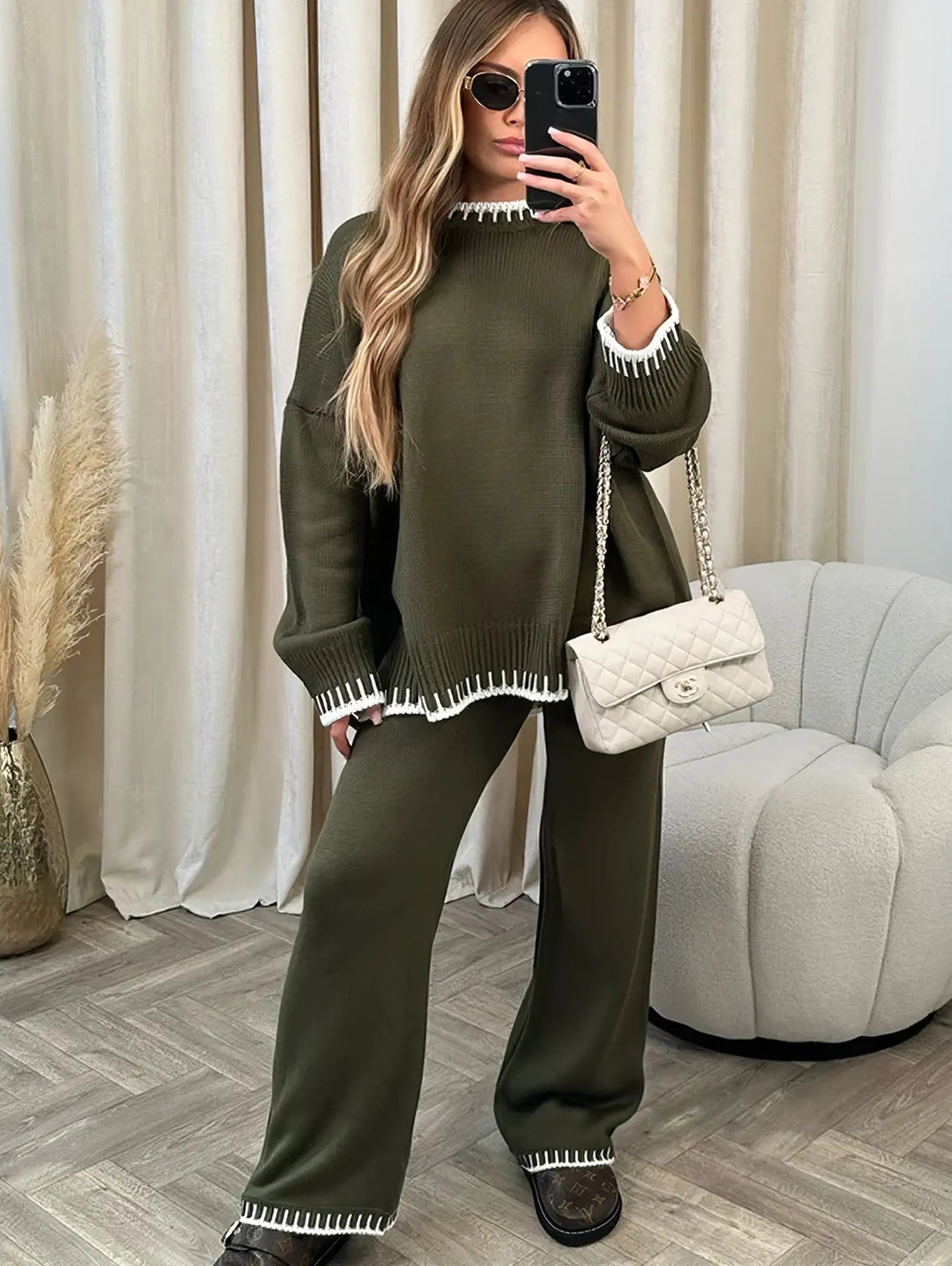 Liora - Damen Strick Zweiteiler mit Pullover