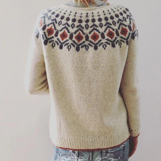 Freya – Damen Pullover mit Norwegermuster