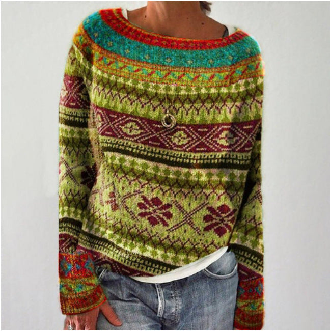Sylva – Damen Pullover mit Waldmotiv