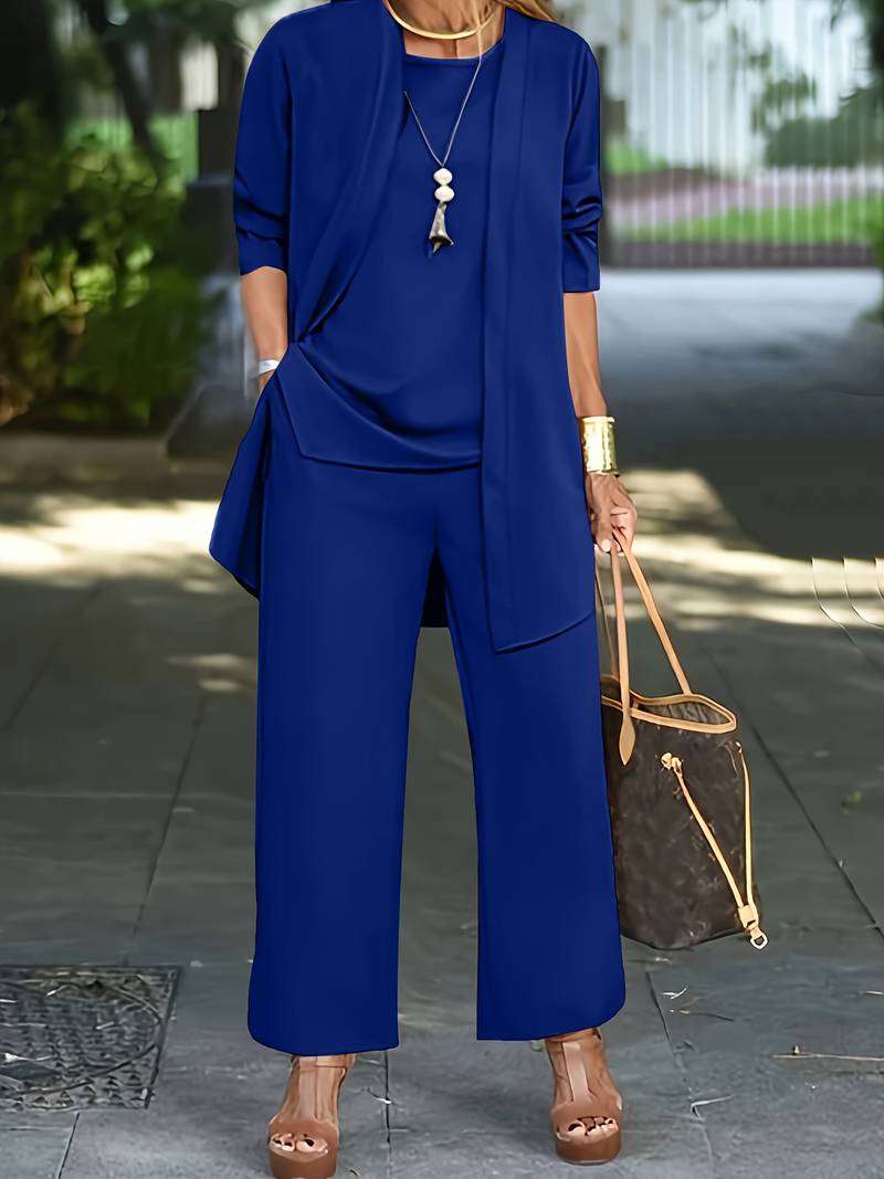 Valeria - Damen Zweiteiler Set mit weiter Hose
