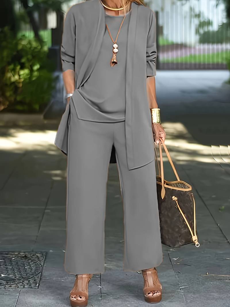 Valeria - Damen Zweiteiler Set mit weiter Hose