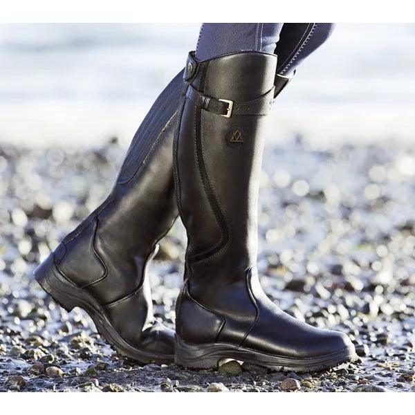 Damen Winterstiefel aus Leder mit rutschfester Sohle
