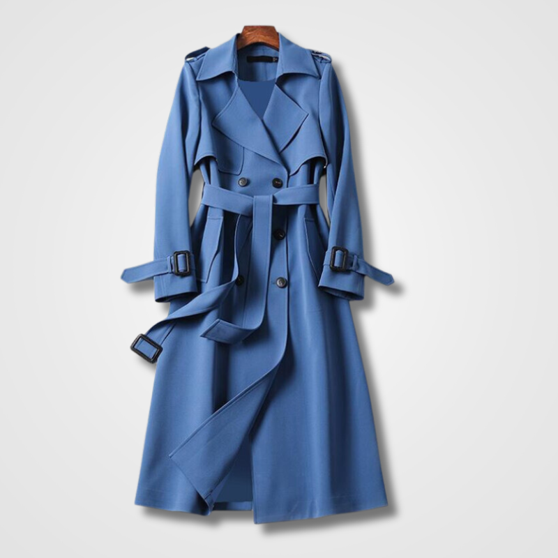 Clara – Trenchcoat für Damen mit Gürtel und Doppelreiher