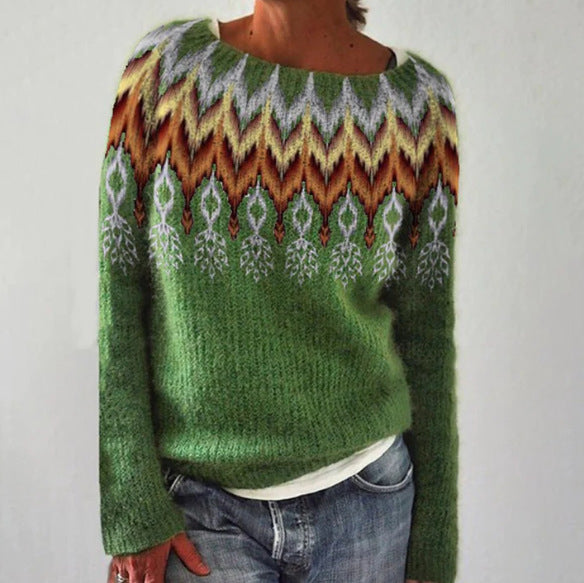 Sylva – Damen Pullover mit Waldmotiv