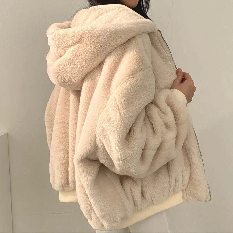 Elena - Oversize-Jacke mit Teddyfutter für Damen