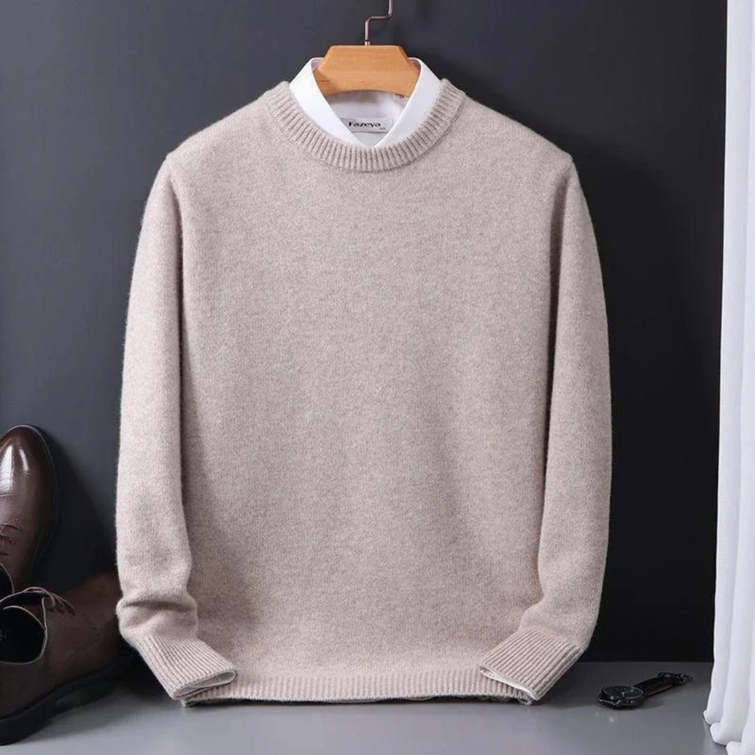 Jonas - Herren Strickpullover mit Rundhalsausschnitt
