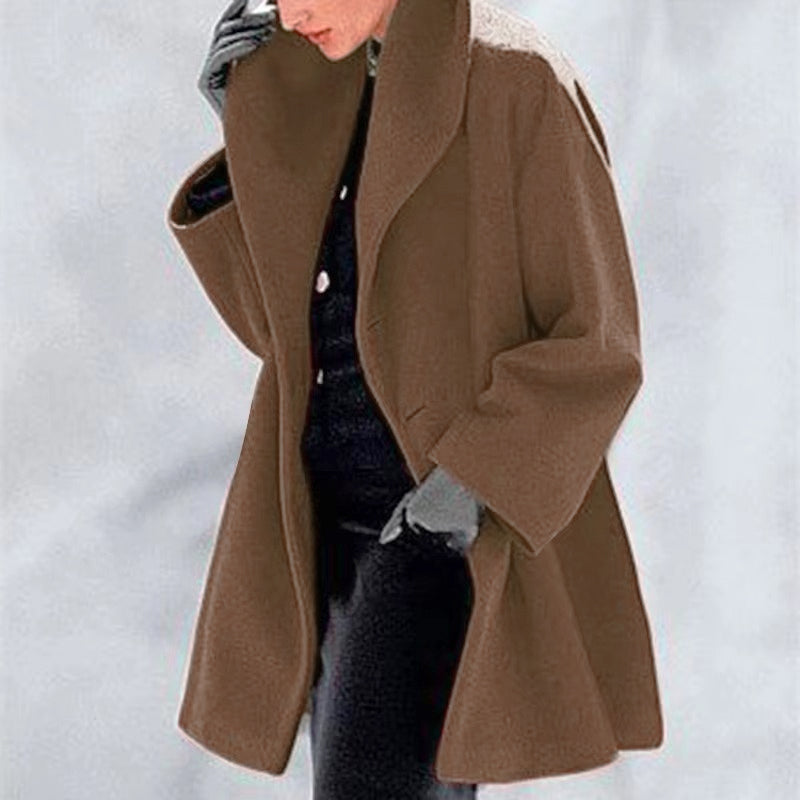 Elena - Abrigo oversize azul pastel para mujer moderno y sofisticado