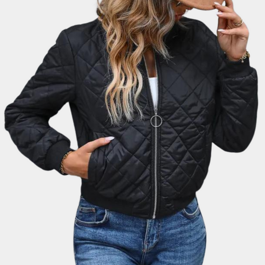 Lina - Damen Stepp-Bomberjacke mit Reißverschluss