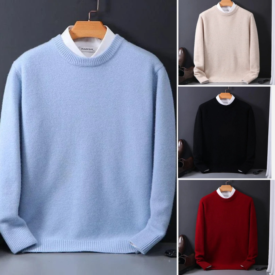 Jonas - Herren Strickpullover mit Rundhalsausschnitt