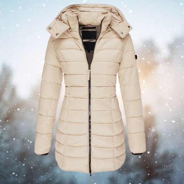 Damen Winterjacke mit Kapuze und Steppdesign