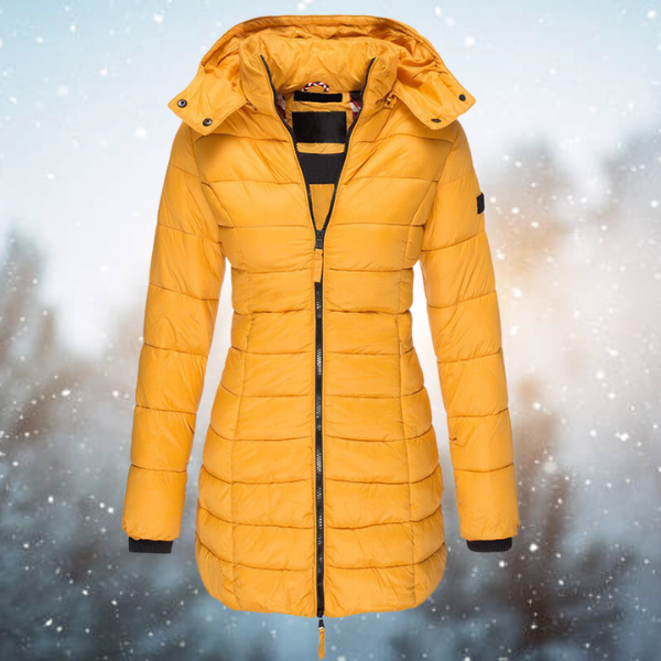 Damen Winterjacke mit Kapuze und Steppdesign
