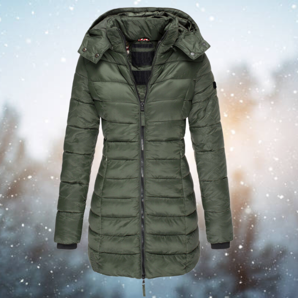 Damen Winterjacke mit Kapuze und Steppdesign