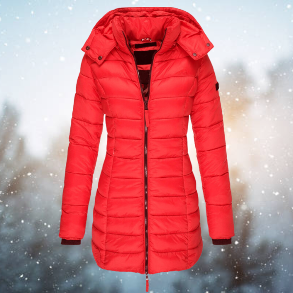 Damen Winterjacke mit Kapuze und Steppdesign