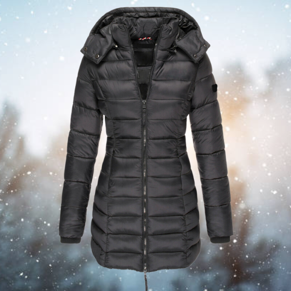 Damen Winterjacke mit Kapuze und Steppdesign