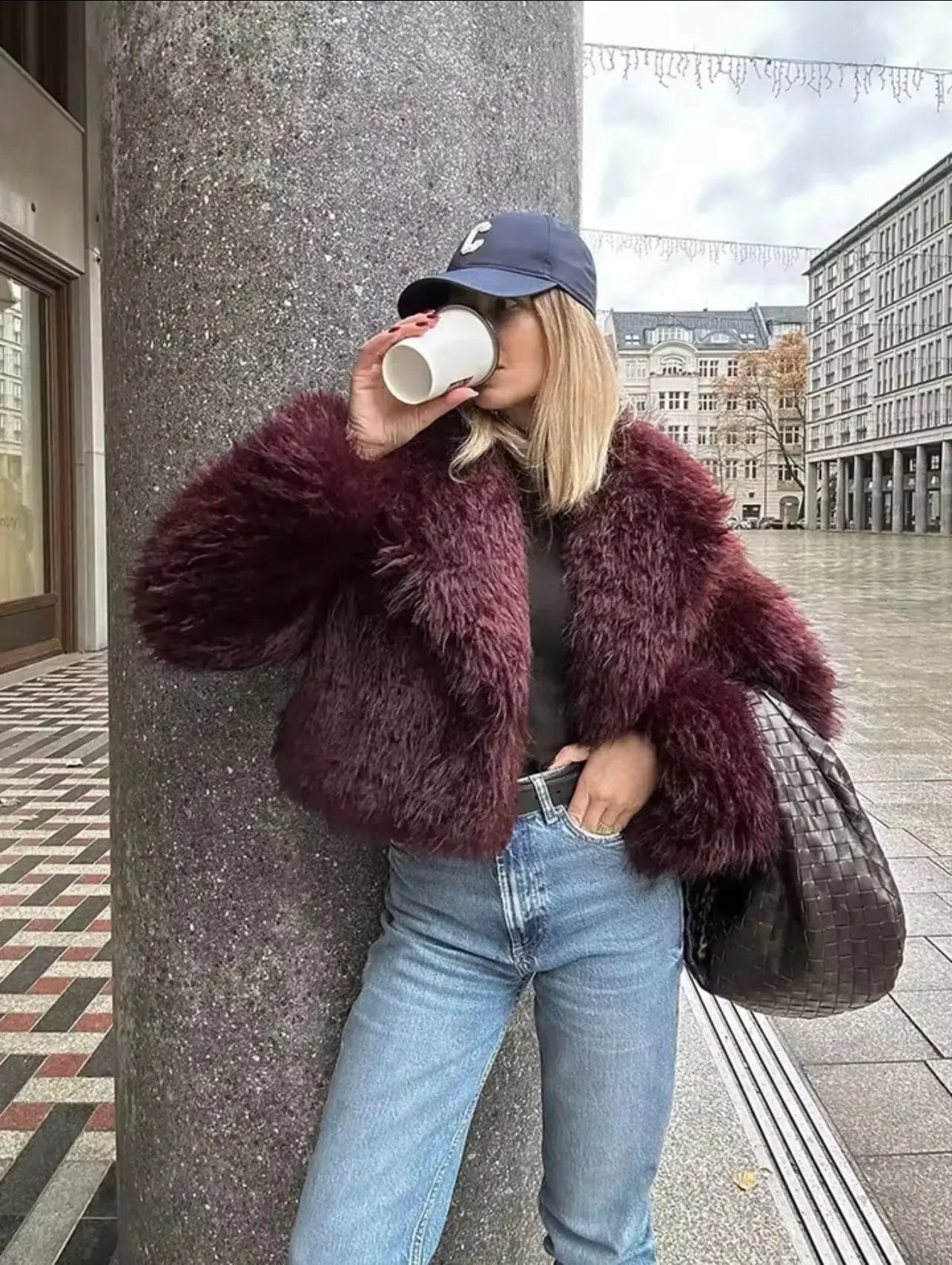 Amelia - Damen Kunstfelljacke flauschig