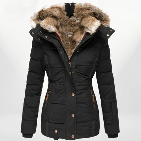 Leonie – Damen Winterjacke mit Kunstfellfutter