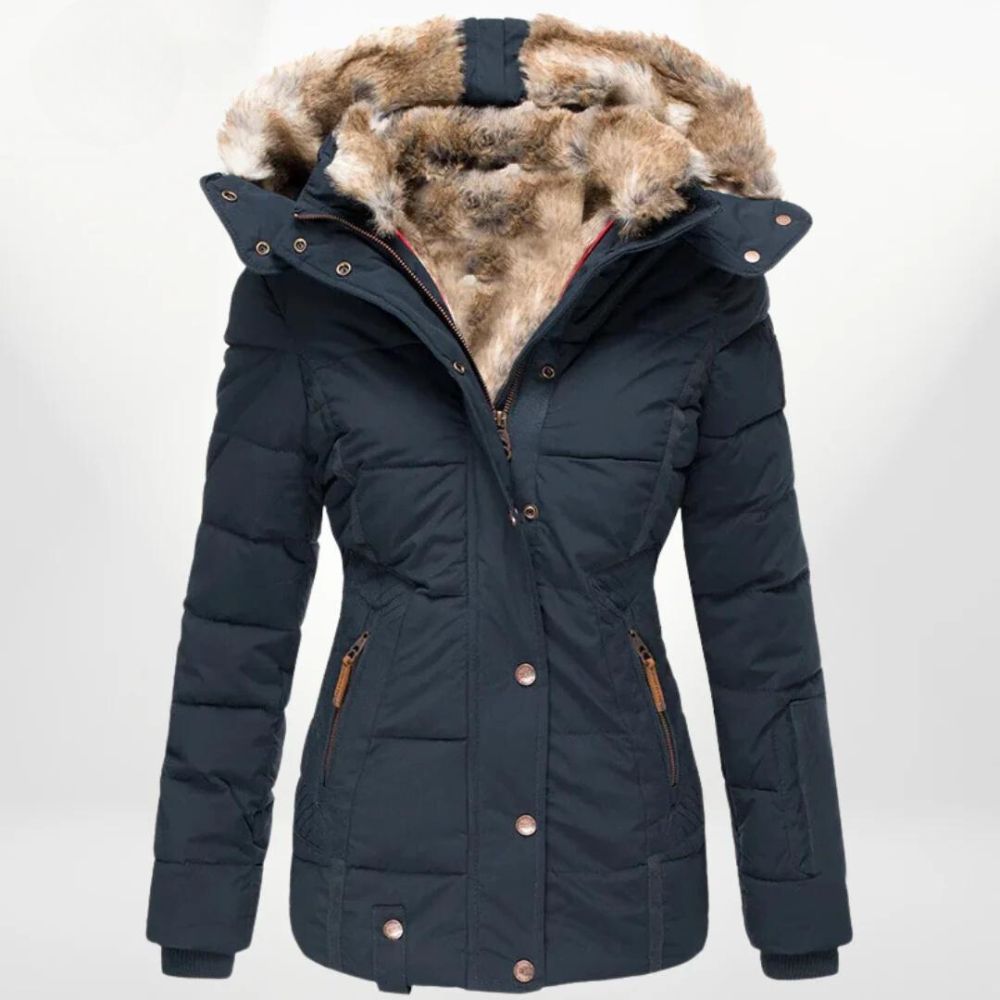 Leonie – Damen Winterjacke mit Kunstfellfutter