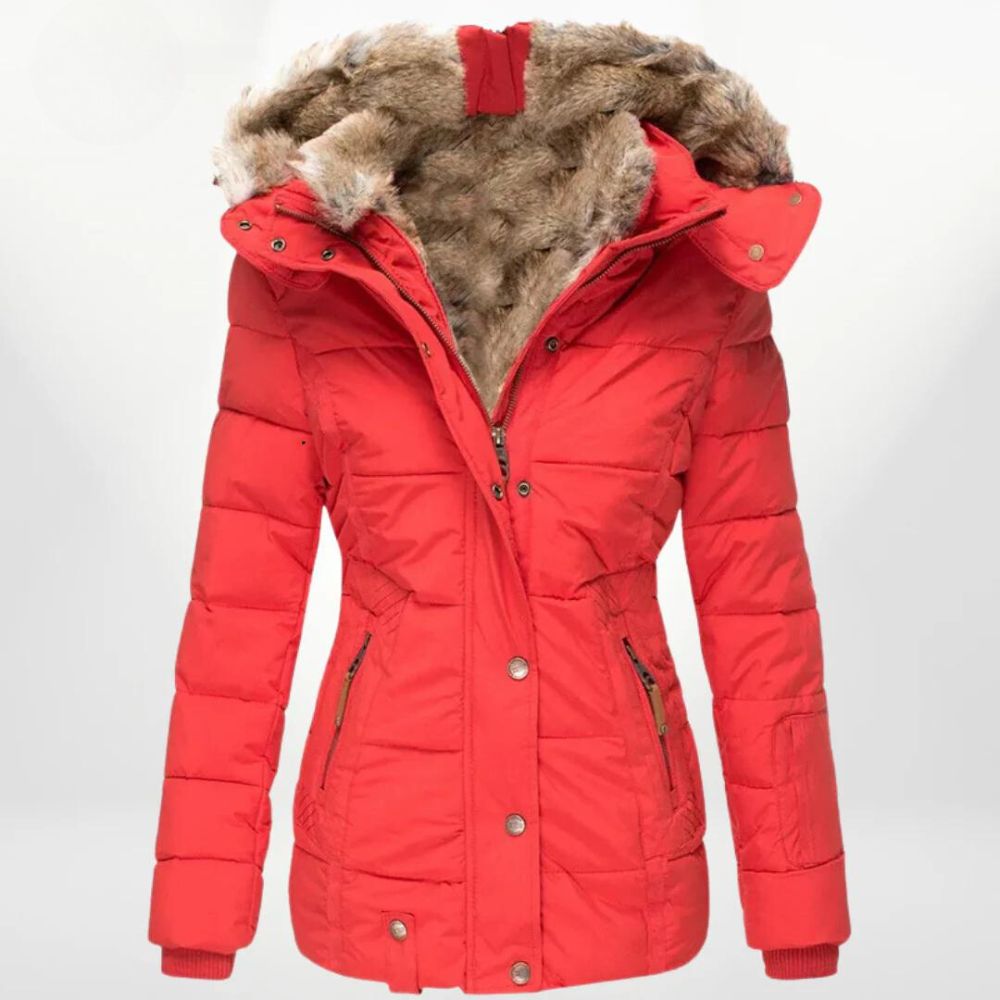 Leonie – Damen Winterjacke mit Kunstfellfutter
