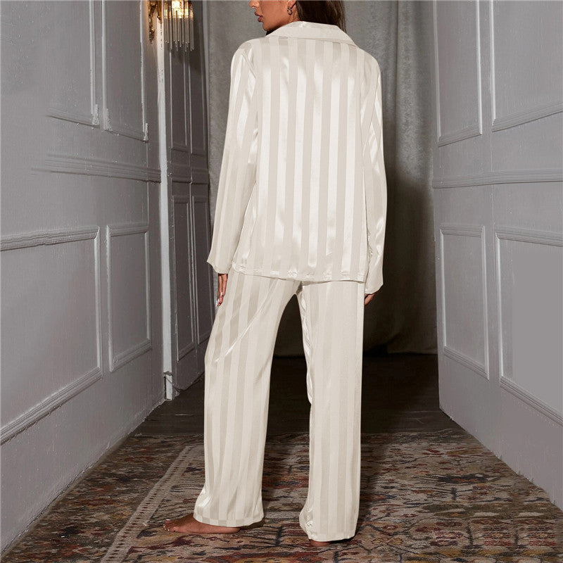 Isabella – Damen Satin Pyjama Set mit Hemd und Hose