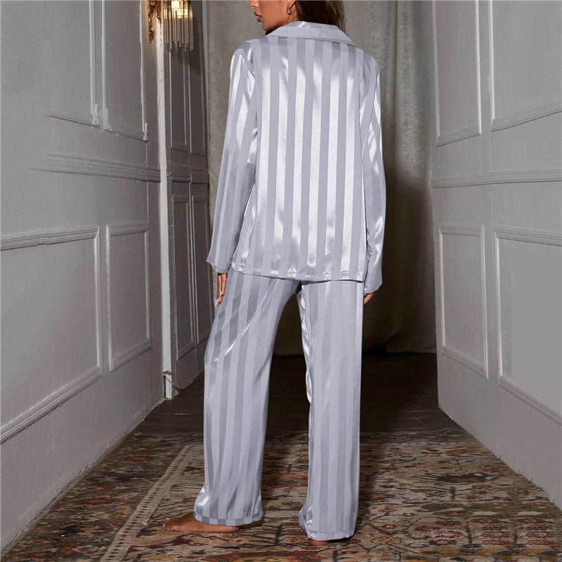 Isabella – Damen Satin Pyjama Set mit Hemd und Hose
