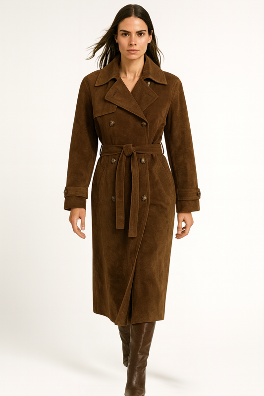 Carla - Damen Trenchcoat mit Doppelknopfreihe