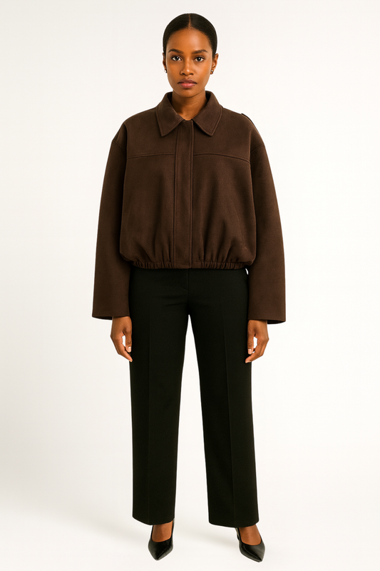 Lea - Damen Jacke mit Kragen und lockerer Passform