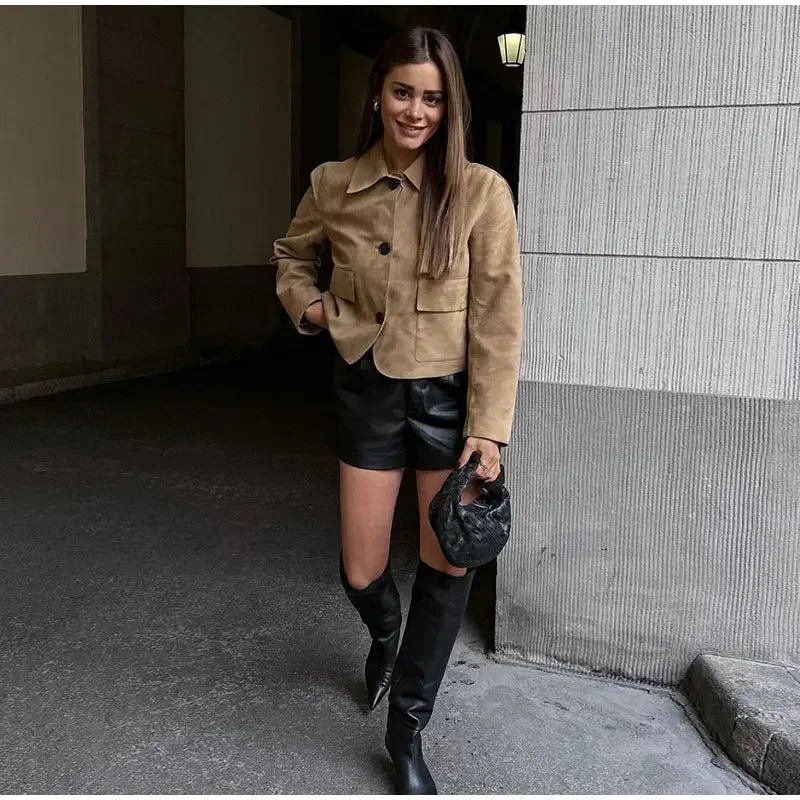 Mona - Damen Kurzjacke mit Knöpfen