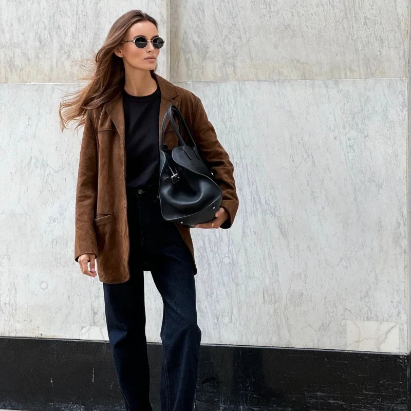 Sophia – Blazer de mujer en ante con corte