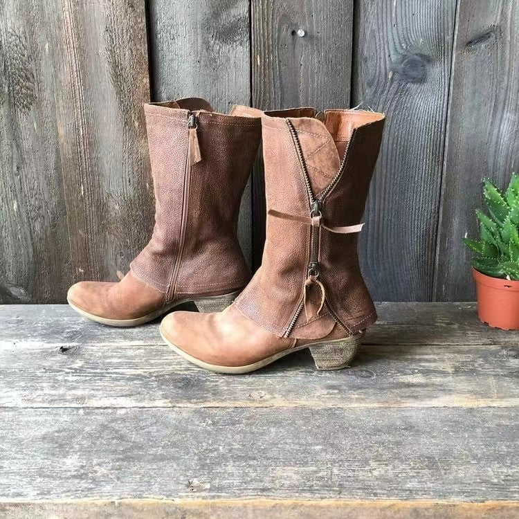 Dakota – Damen Stiefel mit Doppelreißverschluss