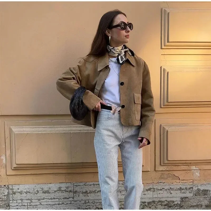 Mona - Damen Kurzjacke mit Knöpfen